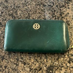 Tory Burch continental zip around wallet